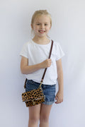 Little Girl's Cheeta Print Leather Purse