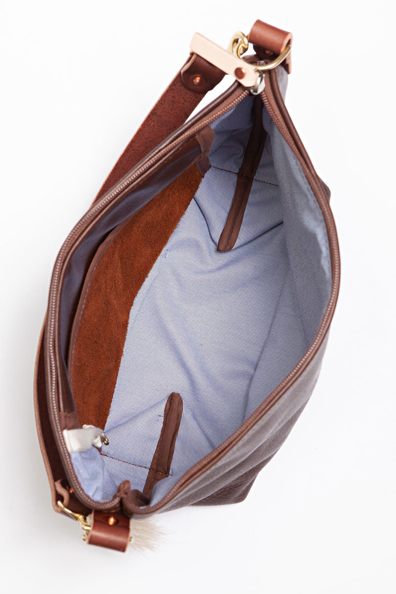 Mocha Tuscan Leather Midi Hobo | Meanwhile Back on the Farm