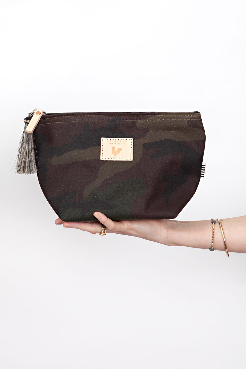 Camouflage Waxed Canvas Pouch