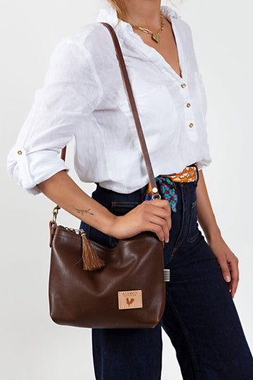 Mocha Tuscan Leather Sling Bag