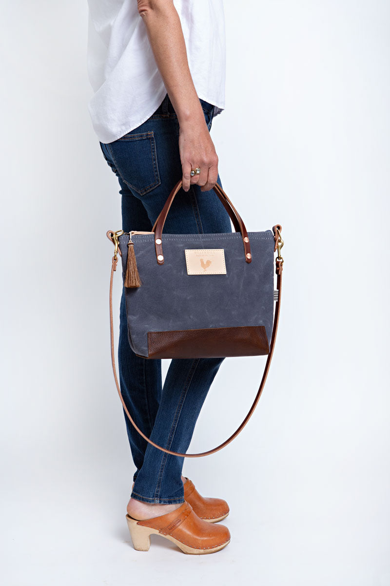 the slate blue small tote