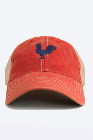 Red Washed Trucker Hat