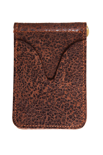 Birch Rust Leather Spring ID Wallet