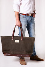 Olive Waxed Canvas Weekend Bag