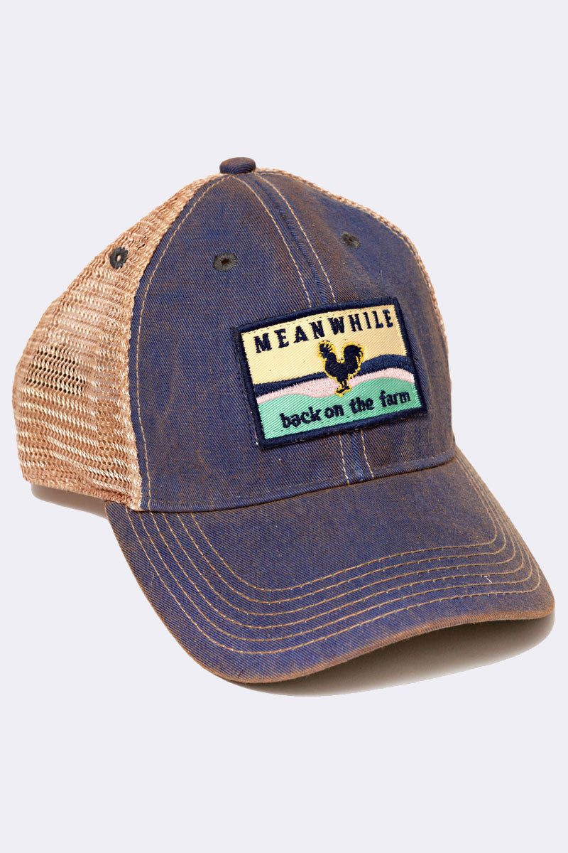 Navy Trucker Hat with Patch